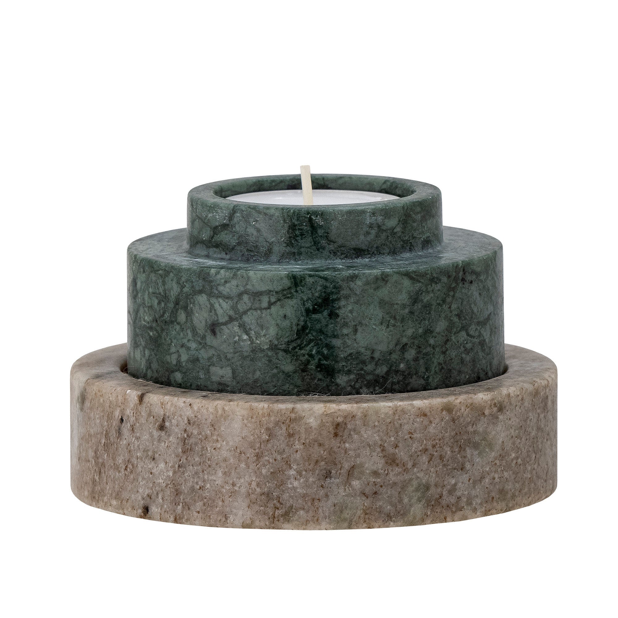 Bloomingville Dalin Votive & Candle Holder, Green, mármol