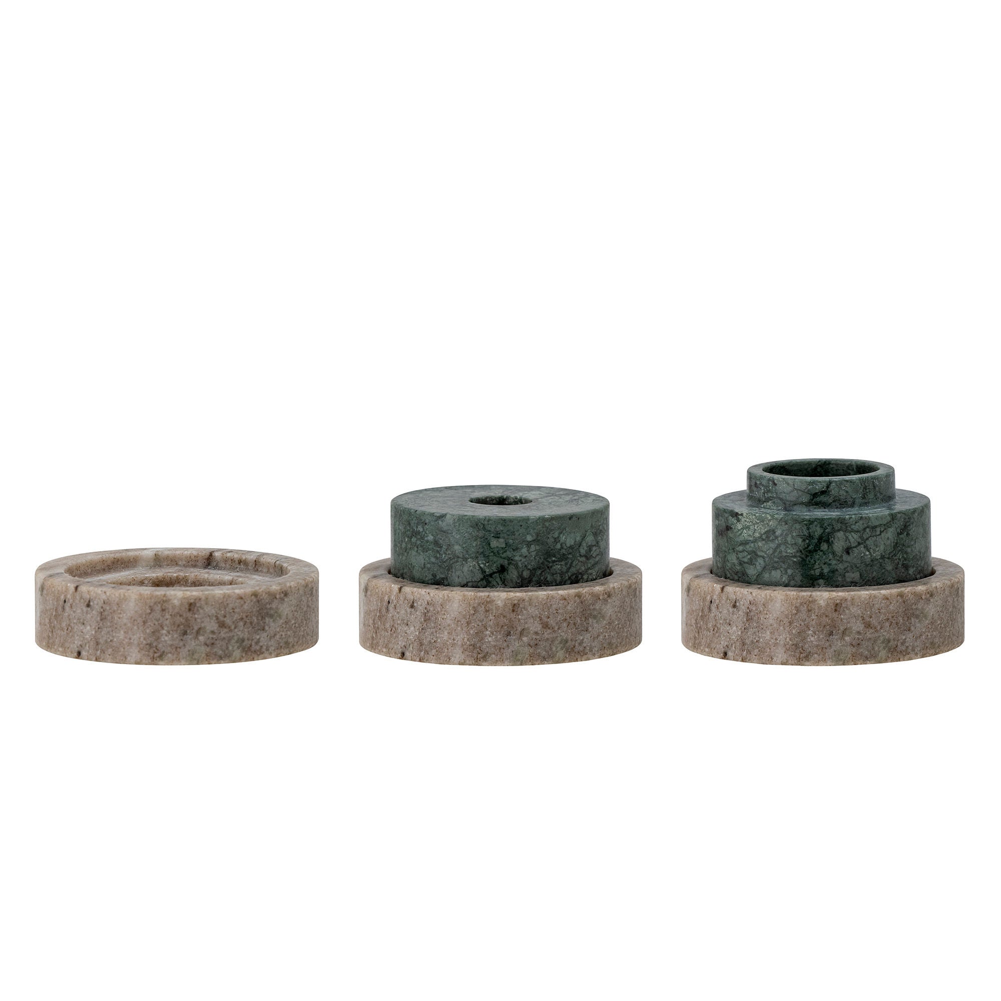 Bloomingville Dalin Votive & Candle, vert, marbre