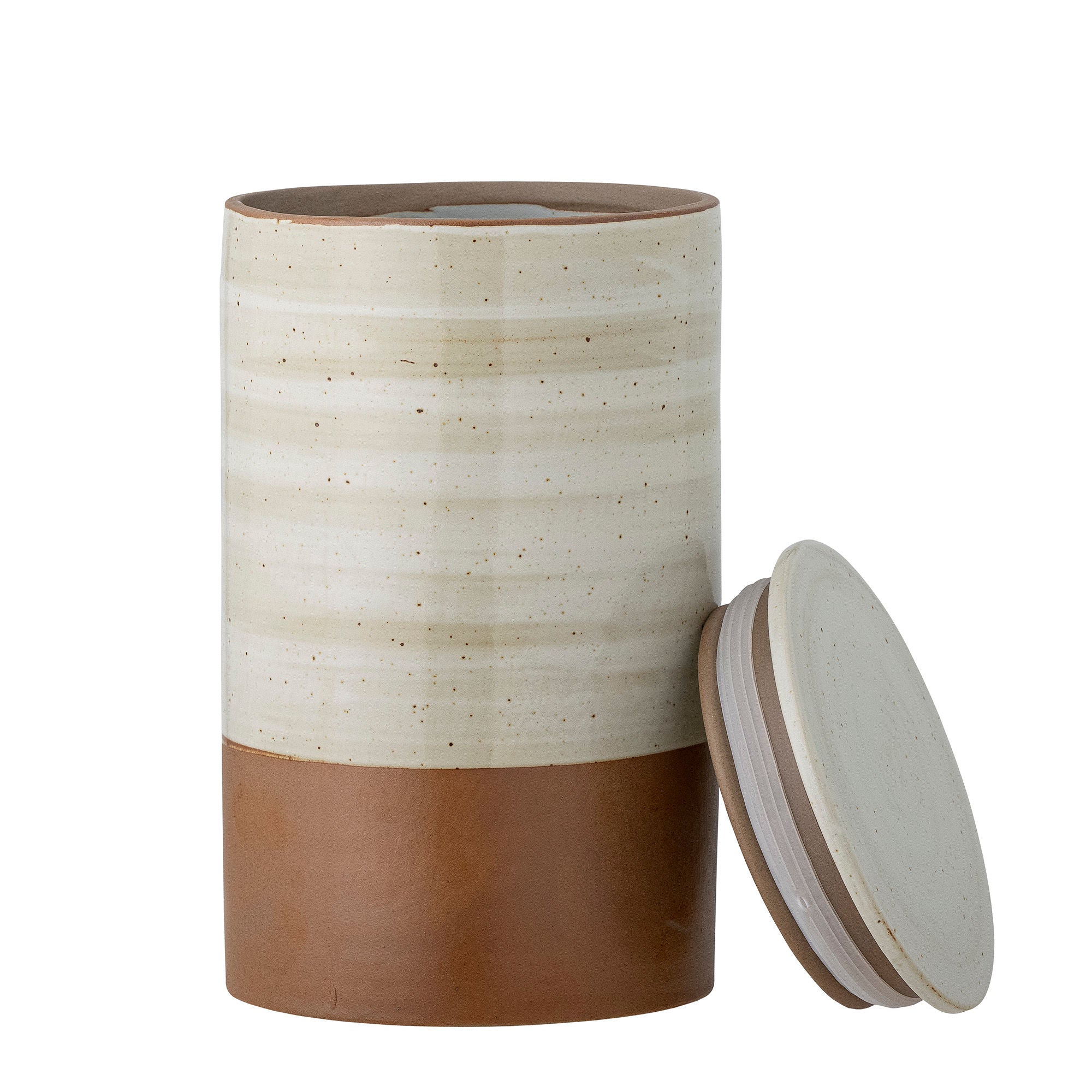 Bloomingville Okan Jar con coperchio, marrone, grespa