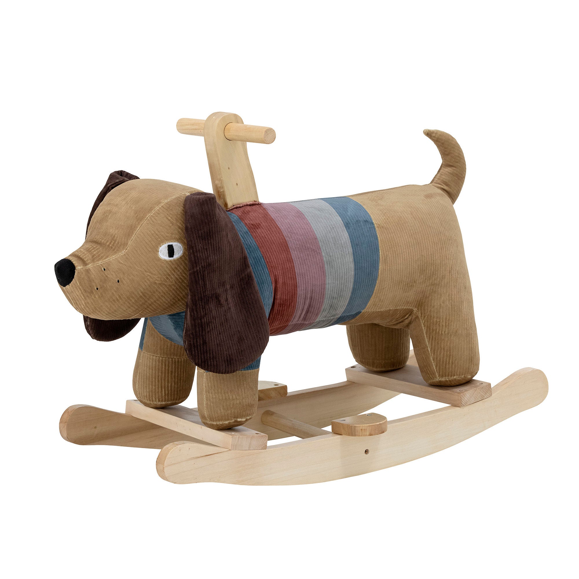 Bloomingville Mini Charlie Rocking Toy, Dog, Brown, Polyester