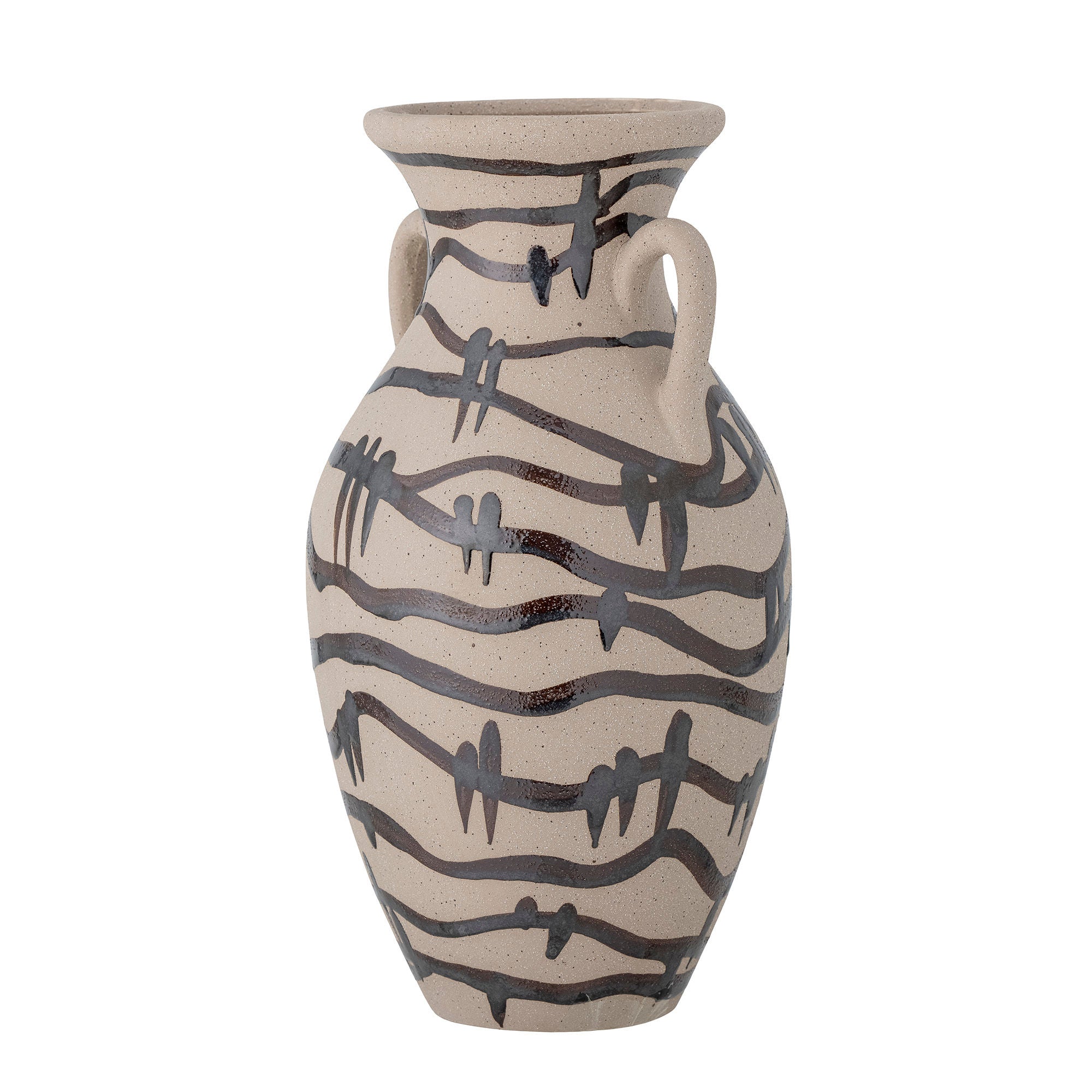 Bloomingville Ohana Vase, Schwarz, Steinzeug