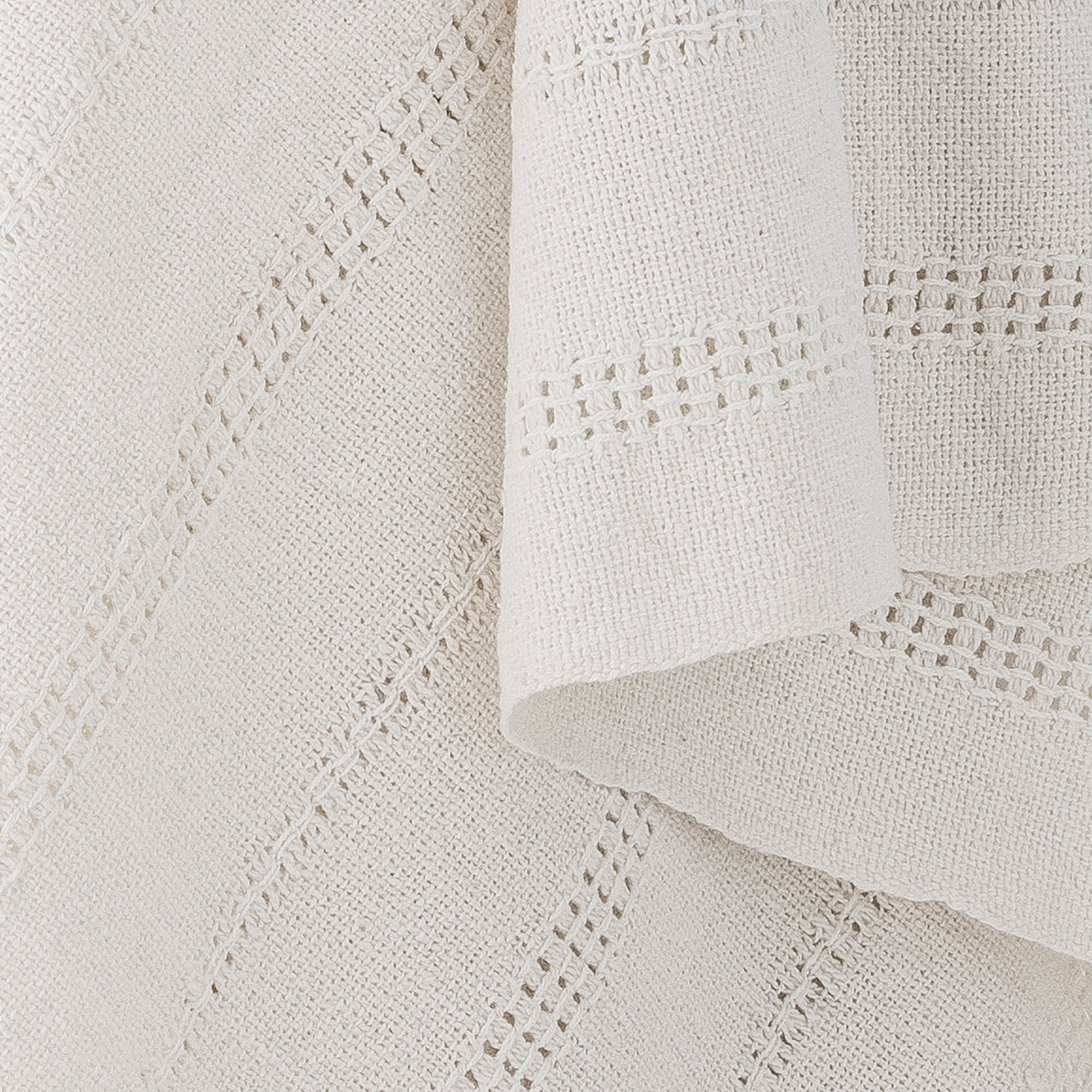 Bloomingville Niccoline Throw, blanc, coton