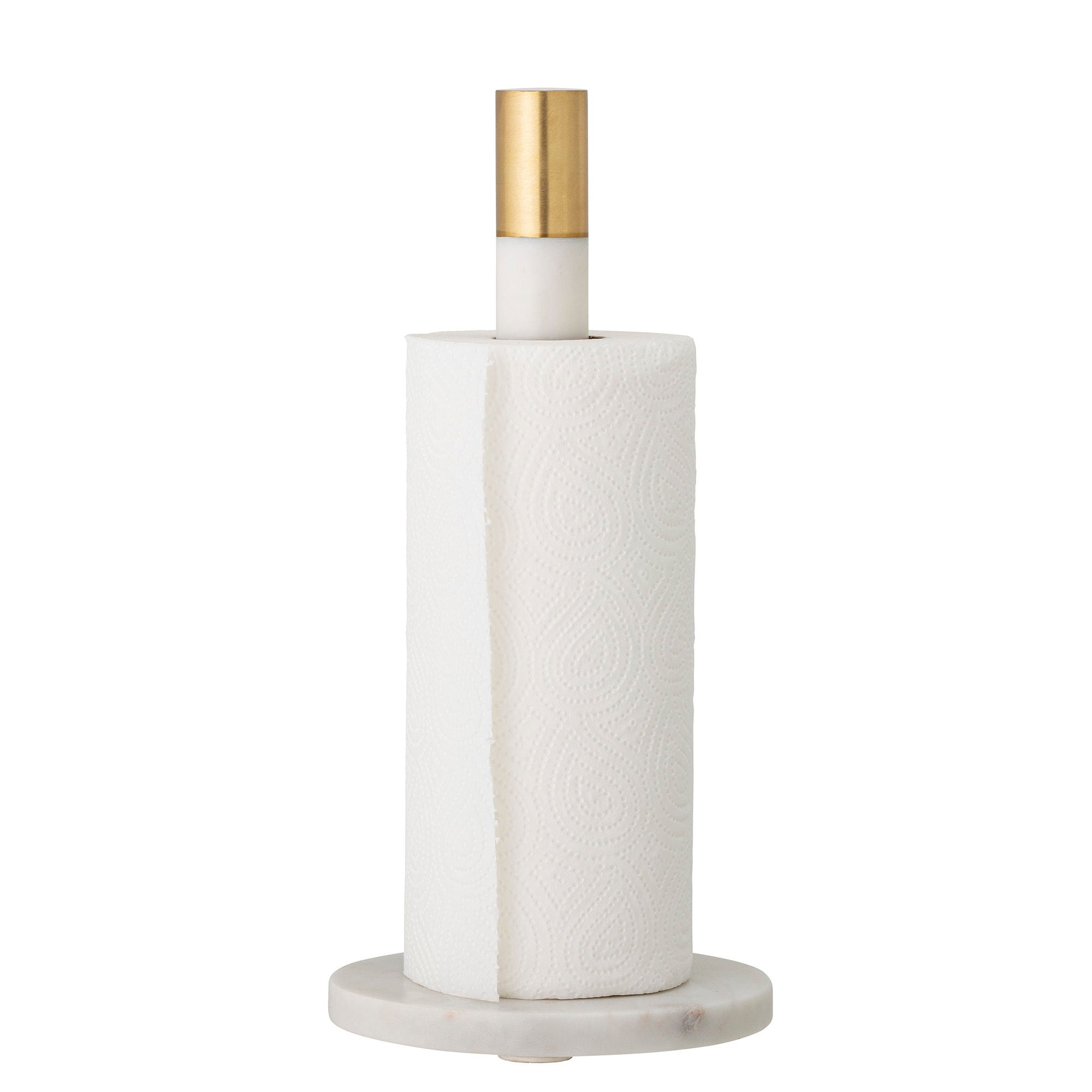 Bloomingville Emira Kitchen Paper Stand, hvid, marmor