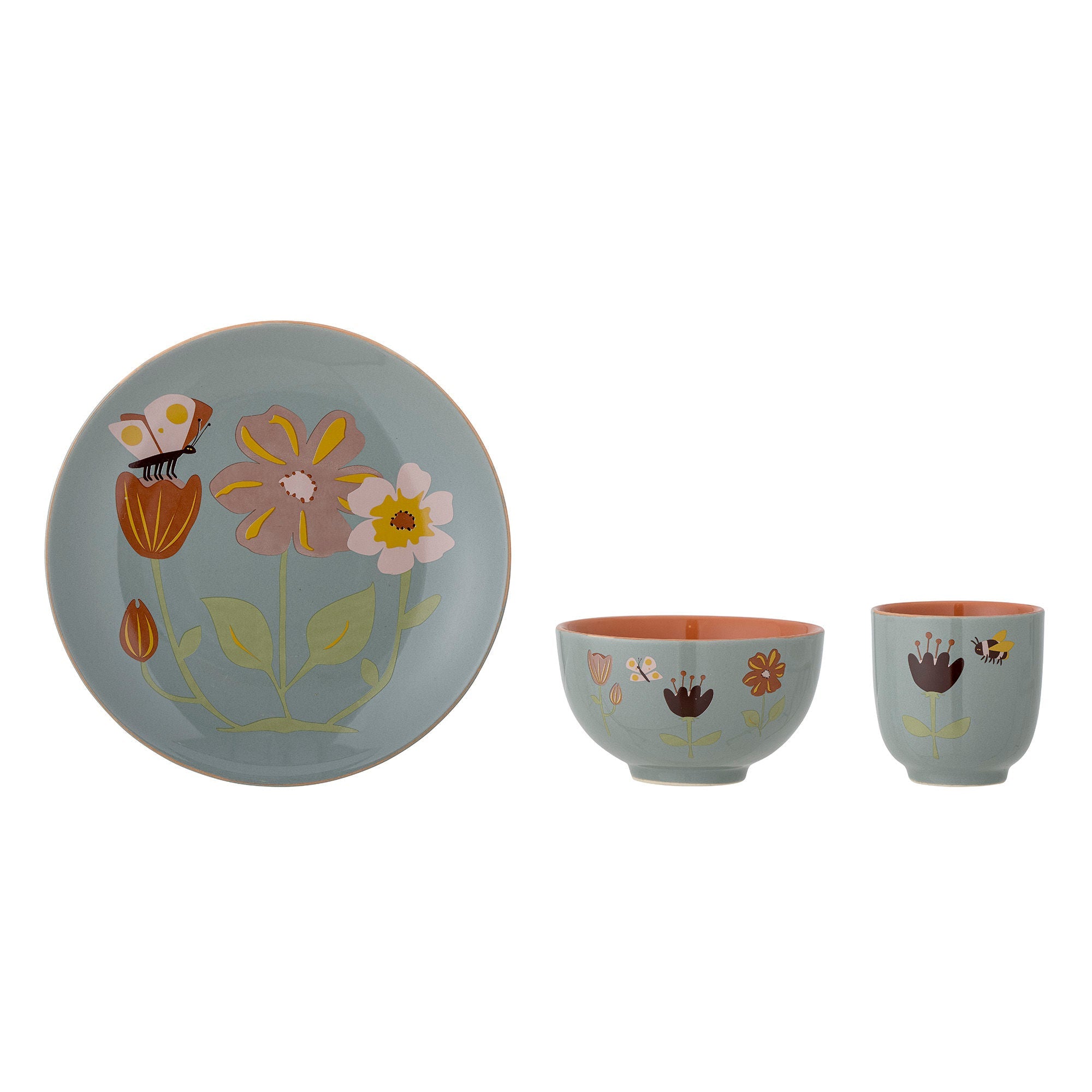 Bloomingville MINI Meadow Tableware Set, Blue, Stoneware