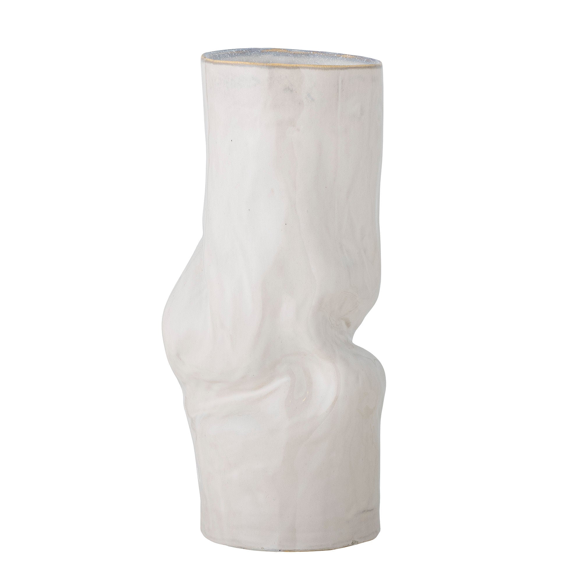 Bloomingville Araba花瓶，白色，石器
