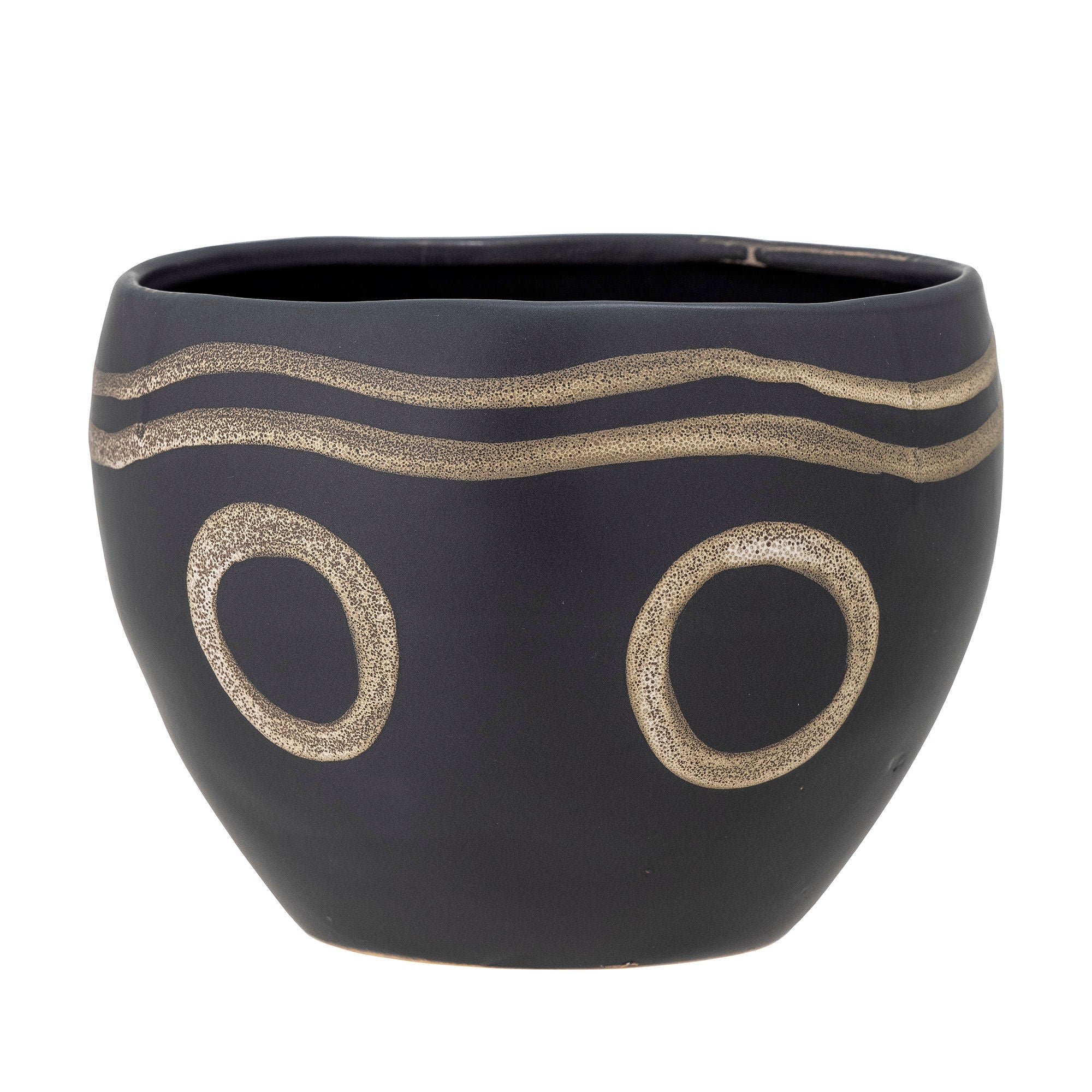 Bloomingville Magnus Flowerpot, Black, Goneware