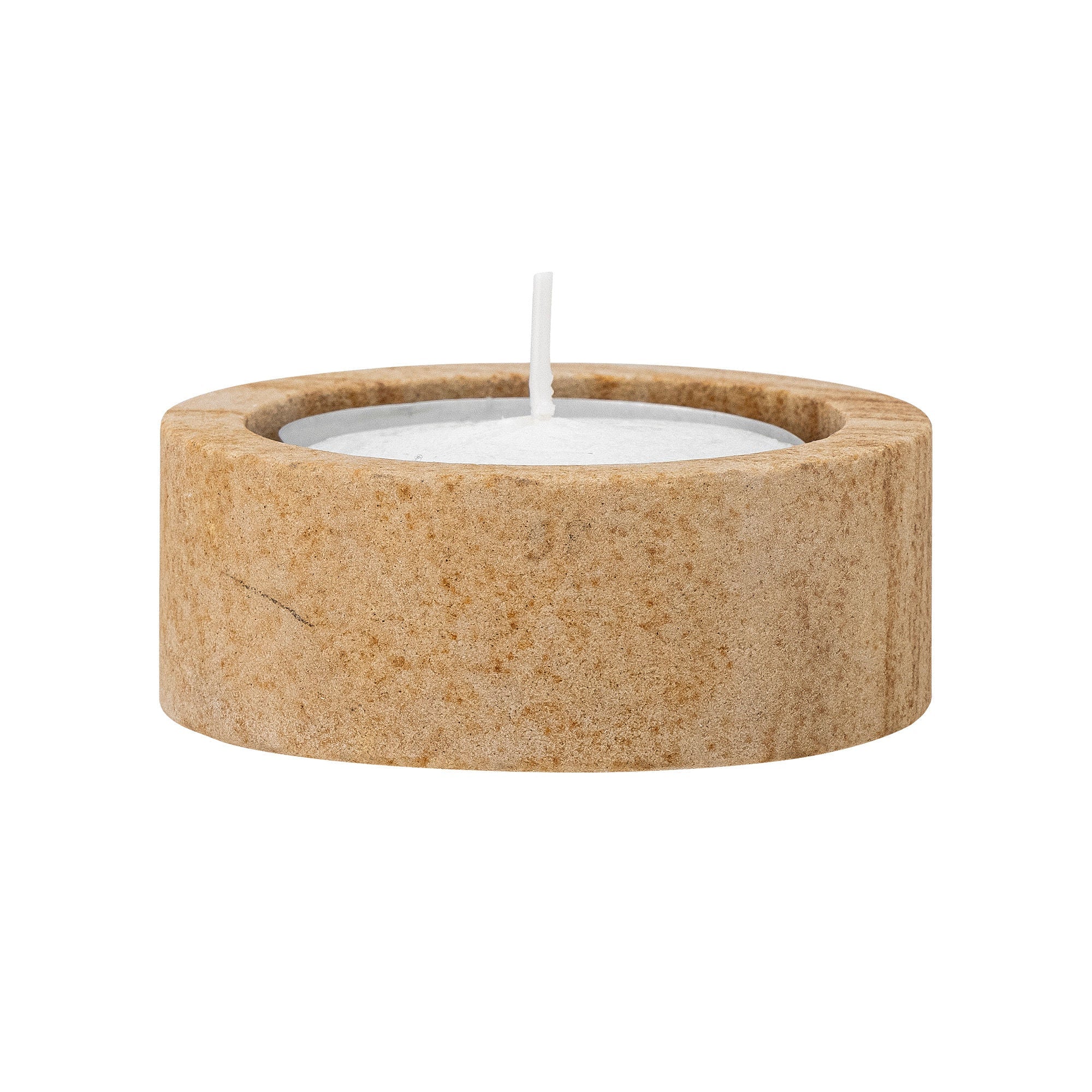 Bloomingville Dalin Votive & Candle Holder, Brown, Sandstone