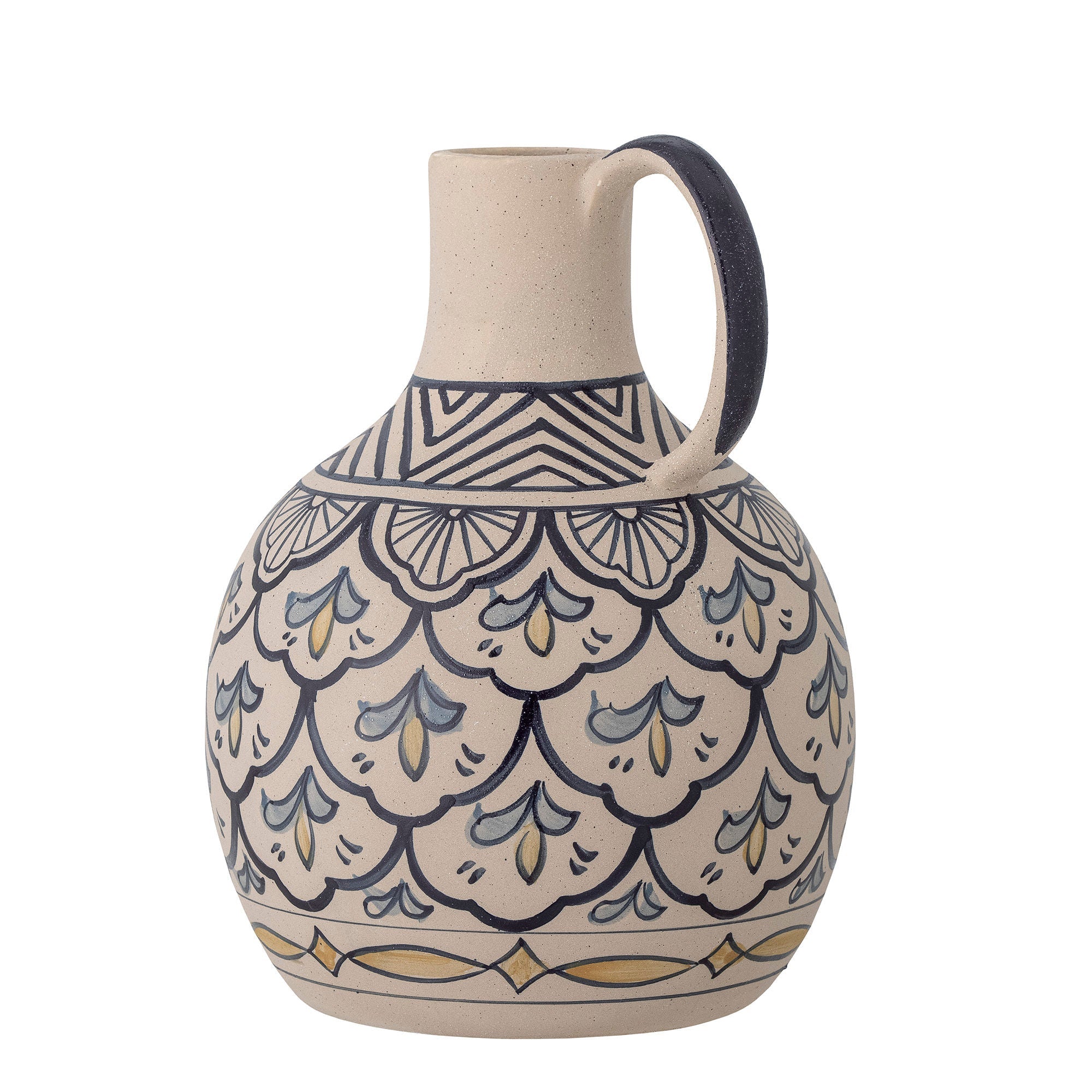 Bloomingville Nadya Vase, blauw, steengoed