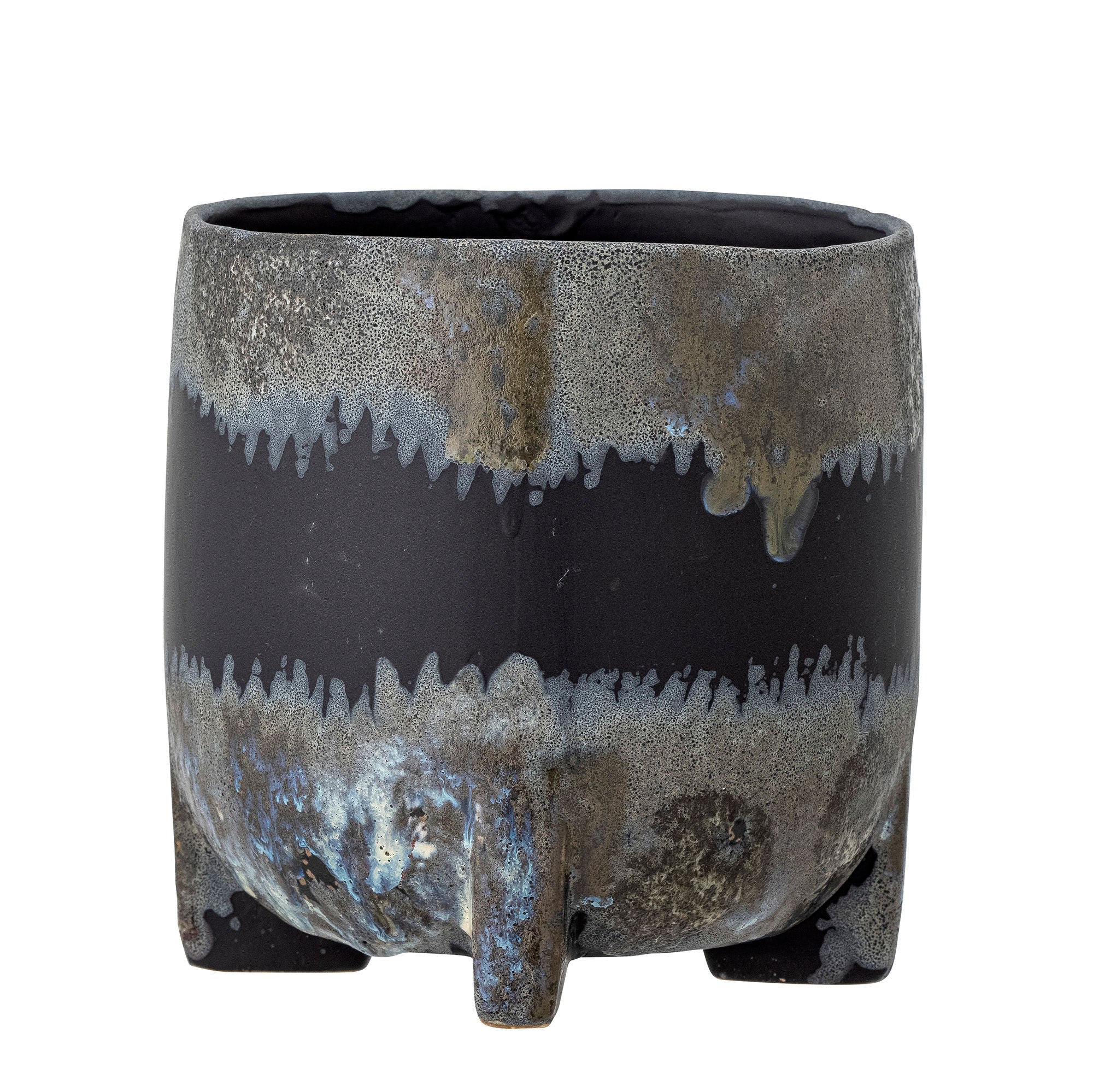 Bloomingville Nasru Flowerpot, Black, Stoneware