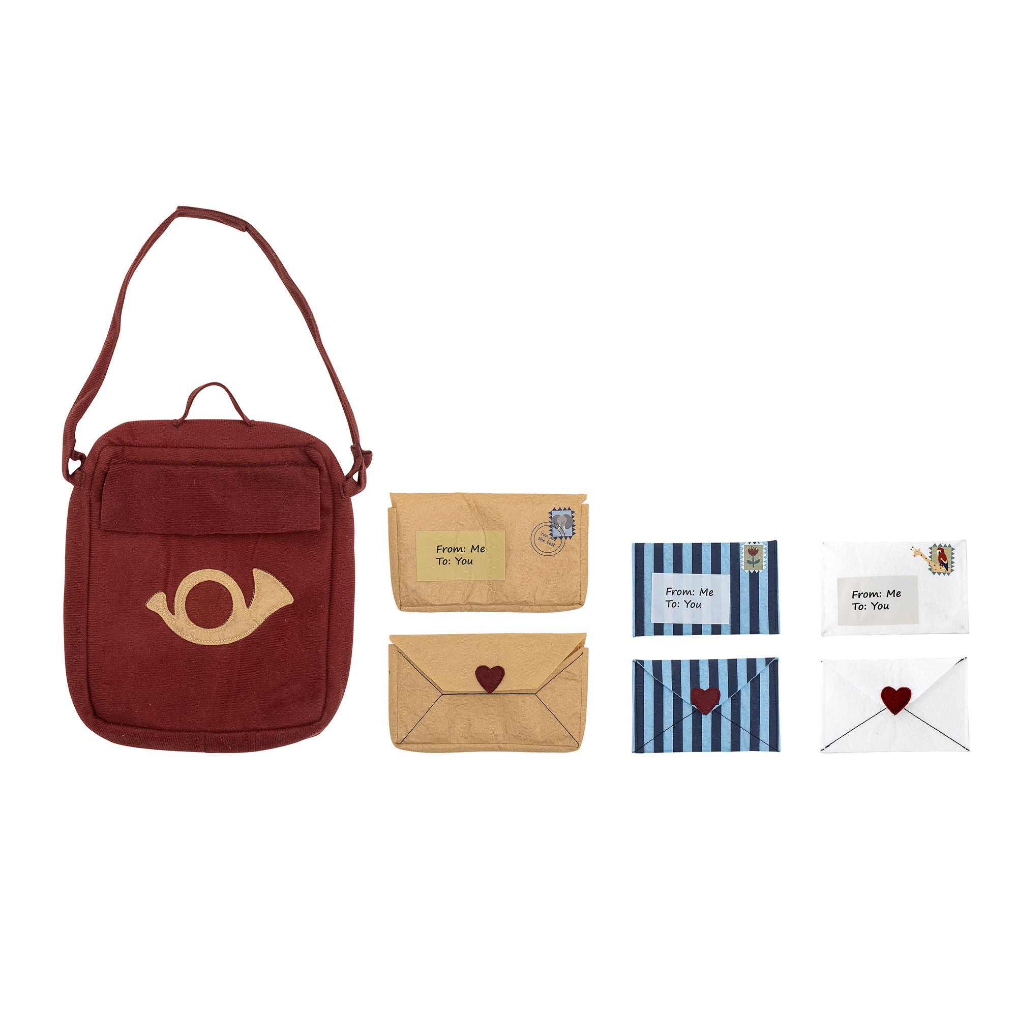 Bloomingville Mini Louie Play set, postino, rosso, poliestere