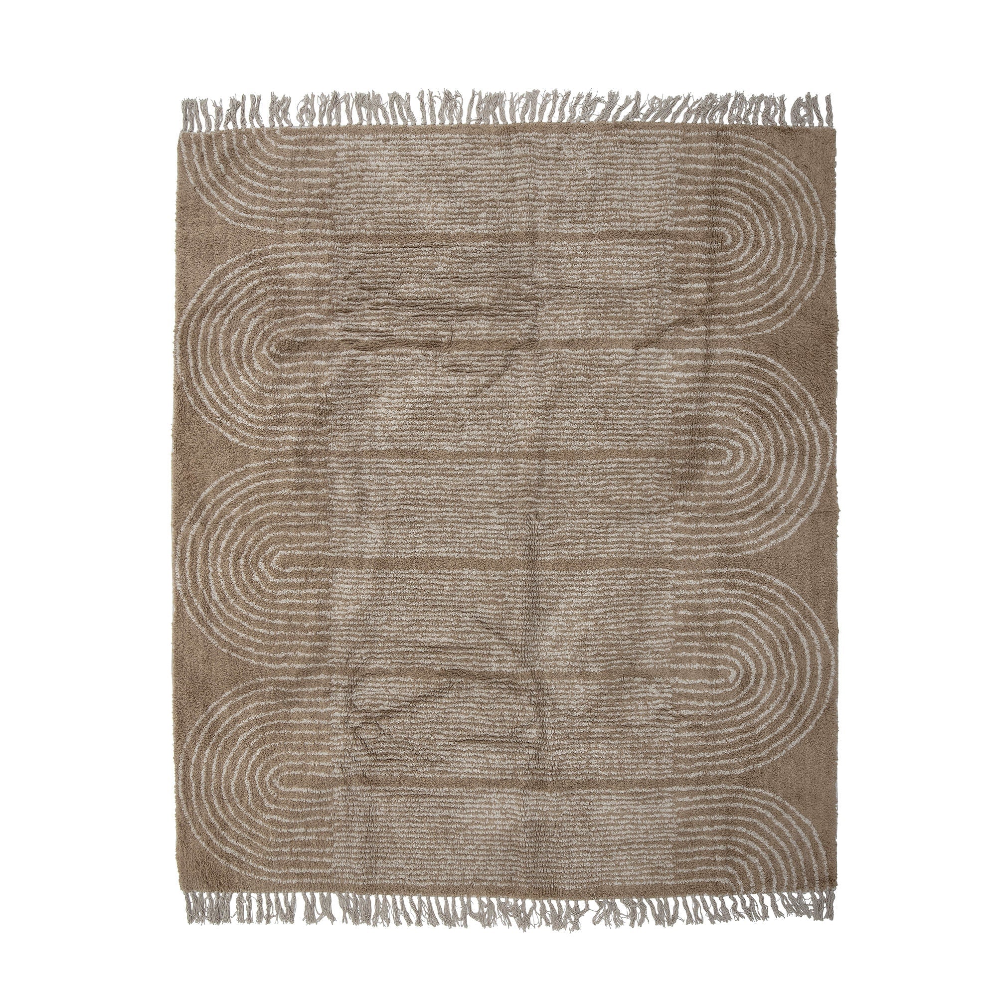 Bloomingville Zeynep tæppe, brun, bomuld