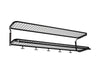 Essem Design Classic Hat Shelf 120 cm, nero/cromo