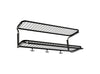 Essem Design Classic Hat Shelf 70 cm, svart/krom