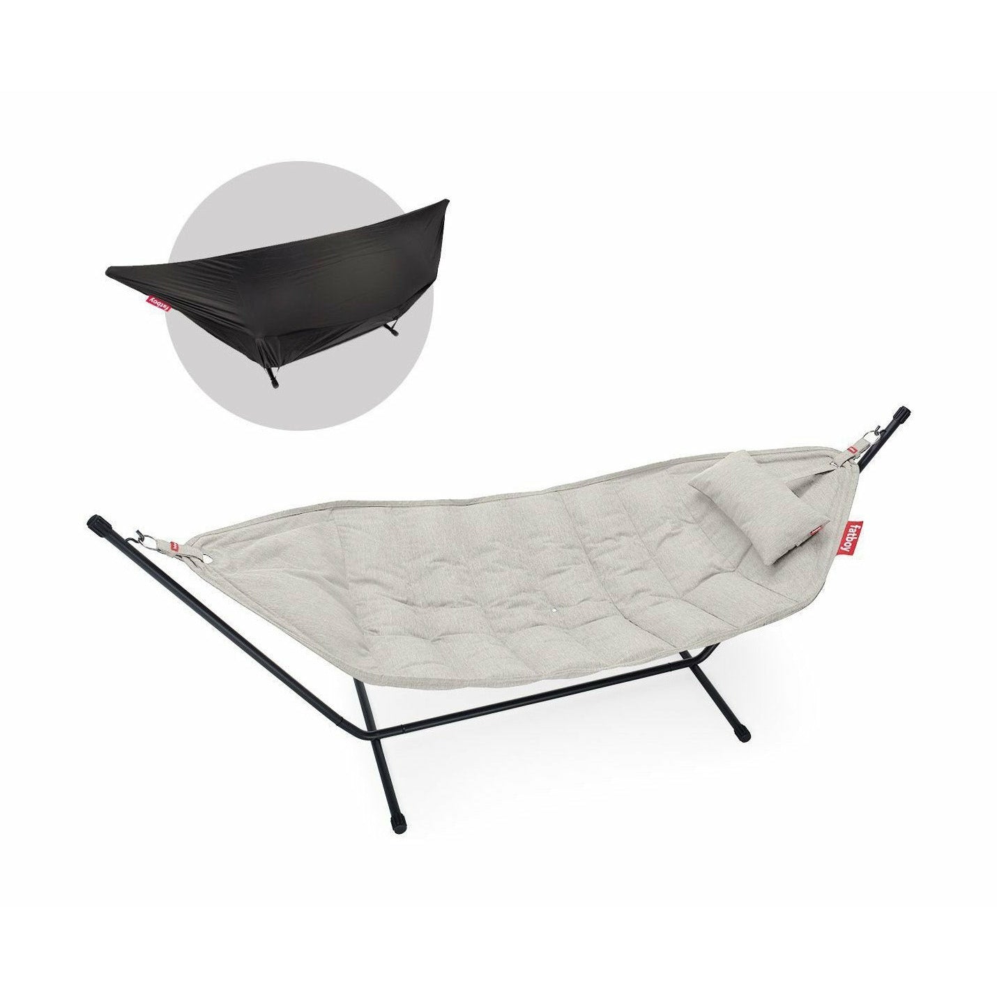 Fatboy Headdemock Superb Deluxe Hammock inkl. Ramme, pute og dekke, tåke