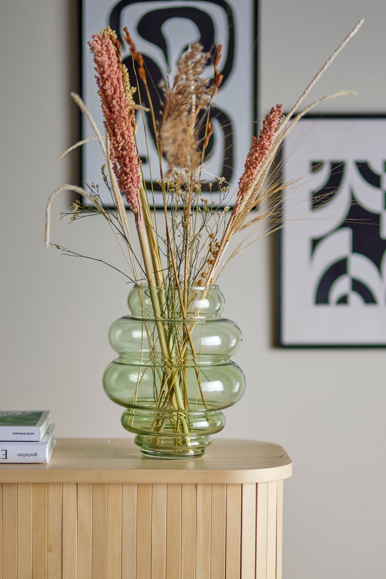 Vase Bloomingville Annhelene, vert, verre