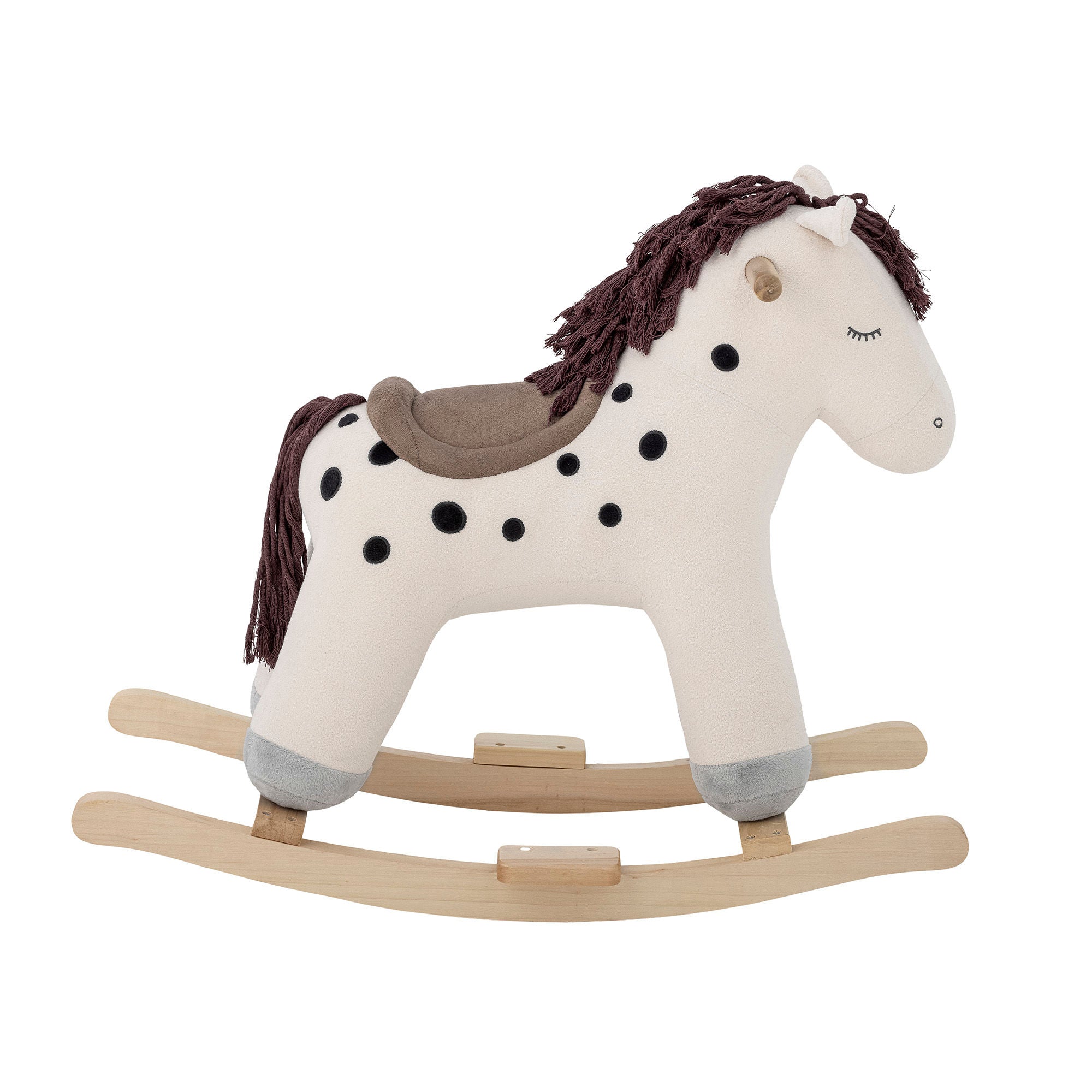 Bloomingville Mini Merlen Rocking Toy, cheval, blanc, polyester