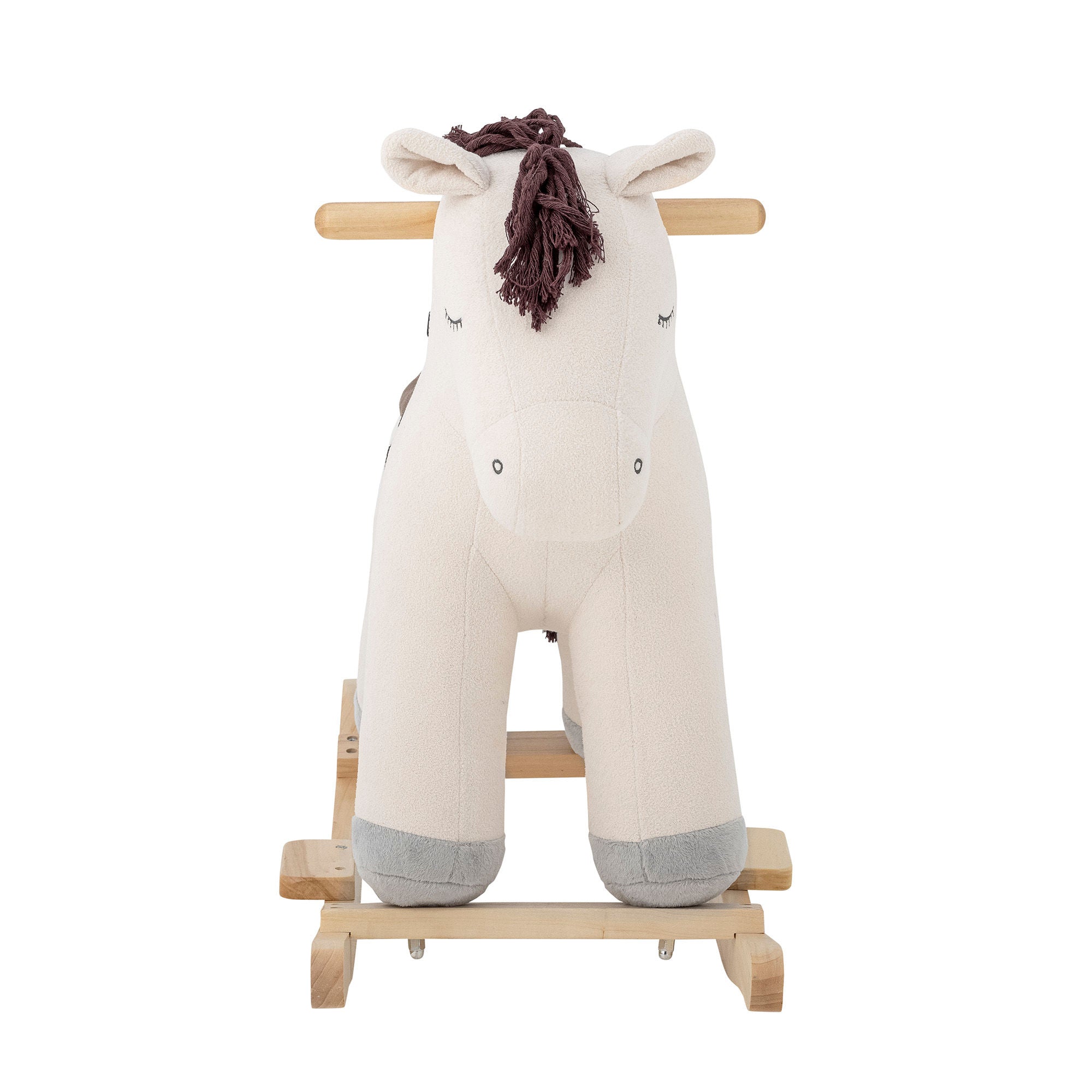 Bloomingville Mini Merlen Rocking Toy, cheval, blanc, polyester