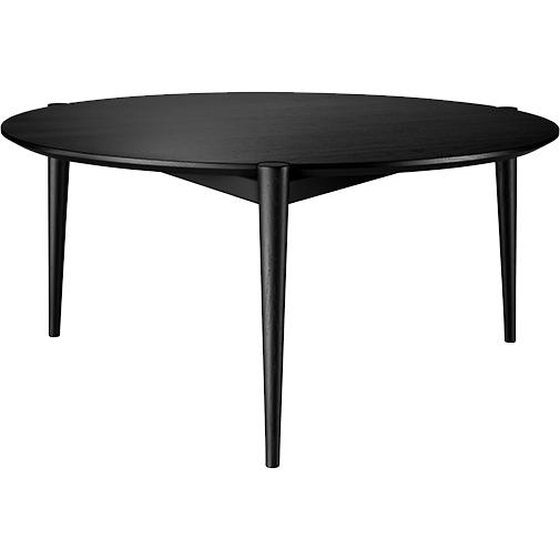 FDB Møbler D102 Søs Tavolino da caffè Ø70 cm, quercia nera