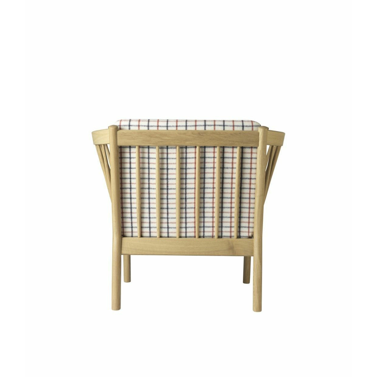 Fdb Møbler J146 Armchair, Natural/Red Checkered