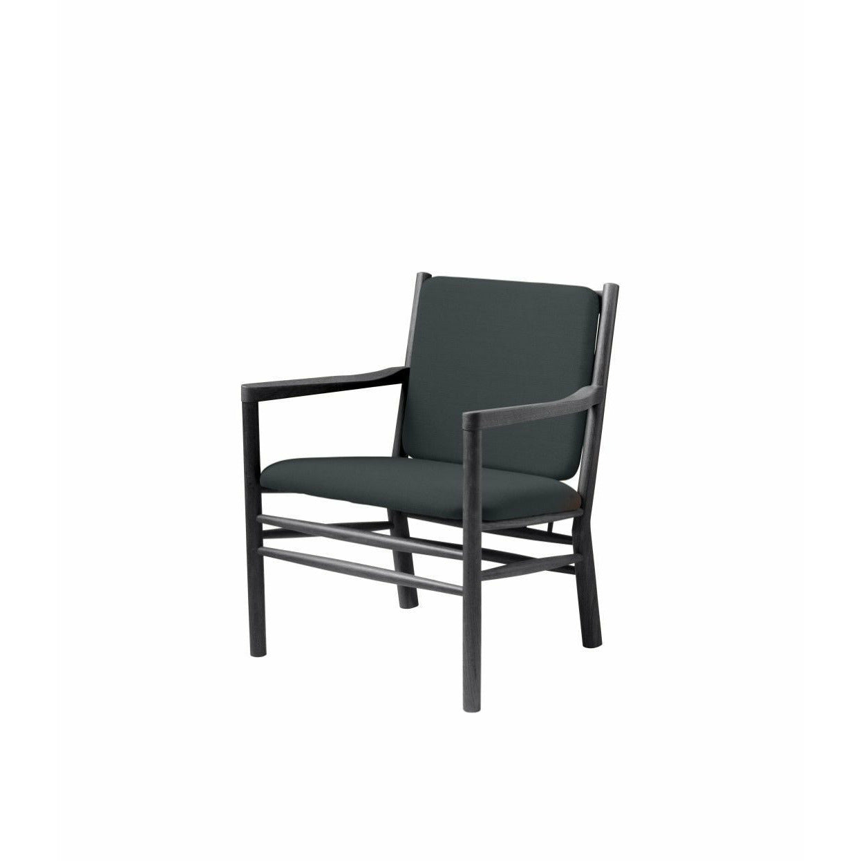 Fdb Møbler J147 Armchair, Black/Dark Green