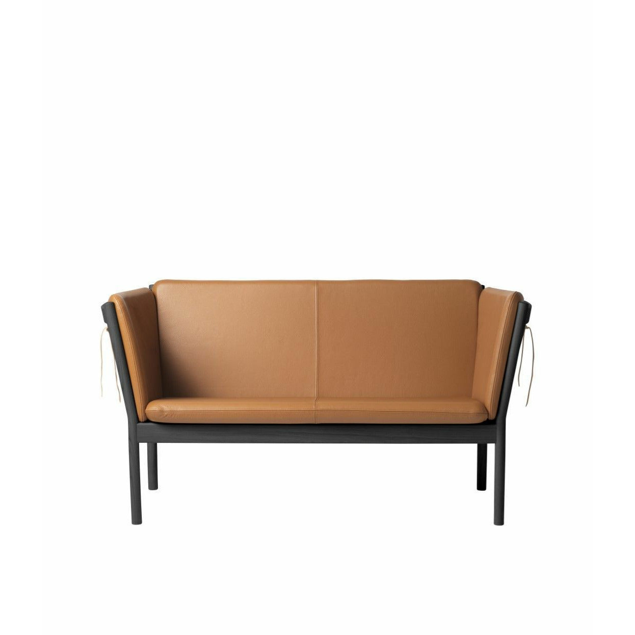 Fdb Møbler J148 Zweisitziges Sofa, Schwarz/Cognac