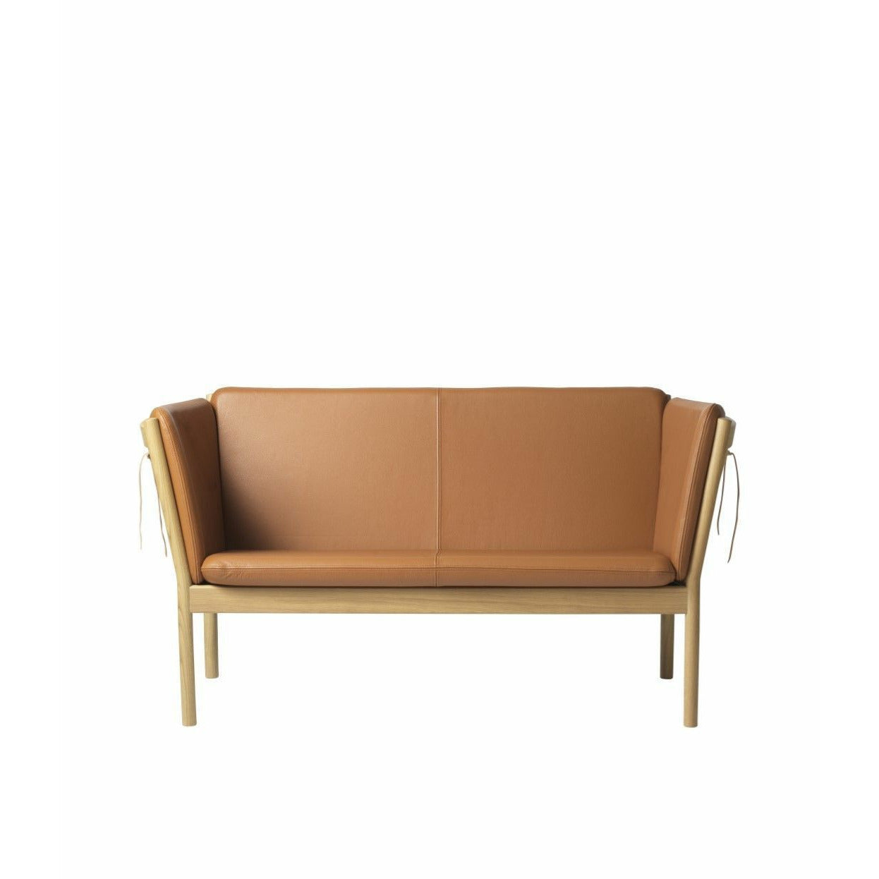 Fdb Møbler J148 Two Seater Sofa, Natural/Cognac