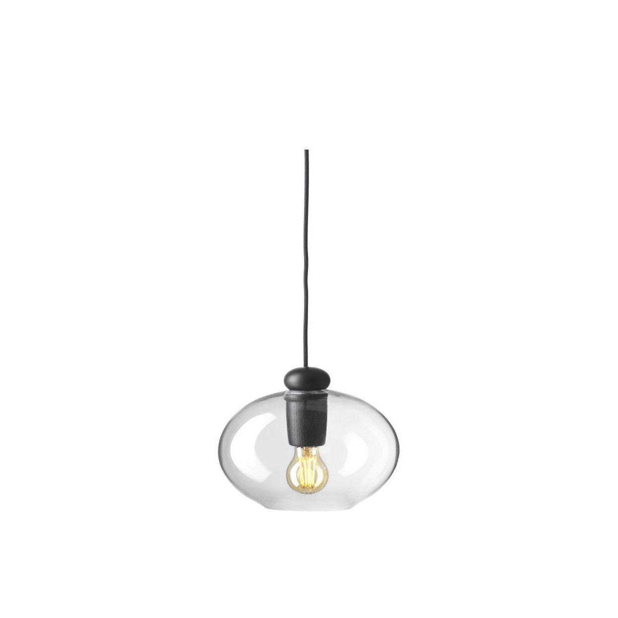 Fdb Møbler U2 Hiti Pendant Clear Glass, Black/Black