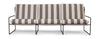 Ferm Living Desert 3 Seater Stripe, Black/Chocolate