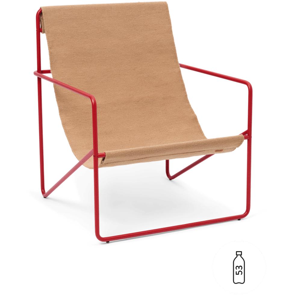 Ferm Living Desert Lounge stól, Poppy Red/Sand