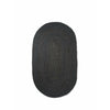 Ferm Living Tapis de jute ovale éternel petit, noir