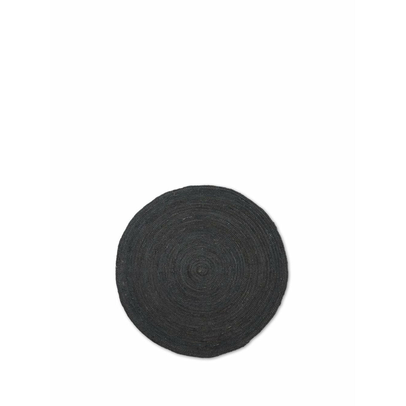 Ferm Living Eternal Tapis rond en jute Petit, Noir