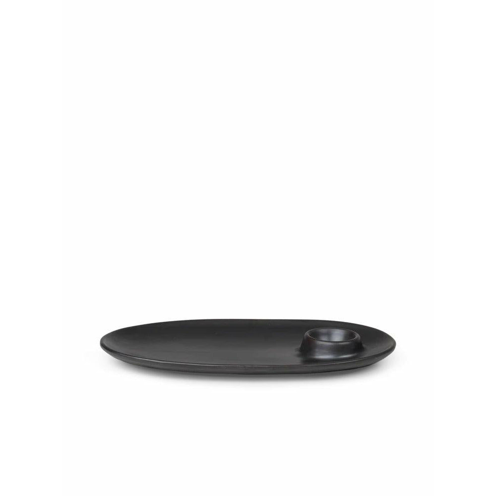 Ferm Living Flow Breakfast Plate, nero