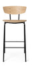 Ferm Living Herman Low Bar Stool, Oak White Oiled