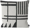 Ferm Living Kelim Cushion, Black Lines