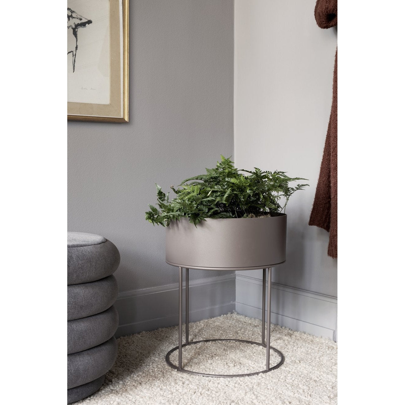 Ferm Living Planter Black, Round