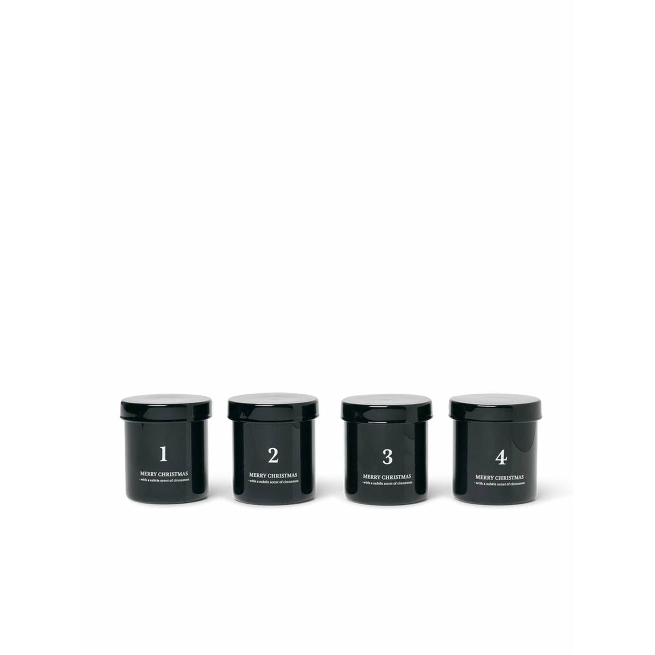 [product_category]-Ferm Living Scented Advent Scented Candles Set Of 4, Black-Ferm Living-5704723261643-1104263198-FER-1