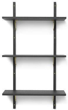 Ferm Living Sector Shelf Black Ash/Messing, 54cm