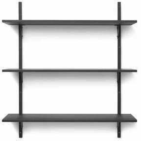 Ferm Living Sector Shelf Dark Stained Ash/Black Messing, 87cm