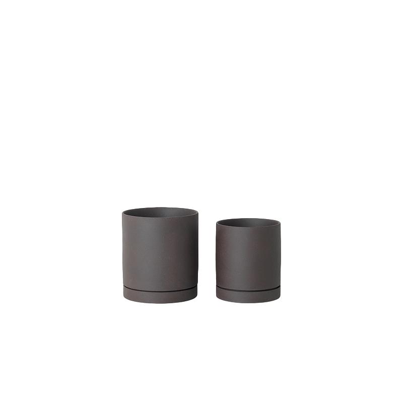 [product_category]-Ferm Living Sekki Planter Coal, ø16cm-Ferm Living-5704723016731-5471-FER-3