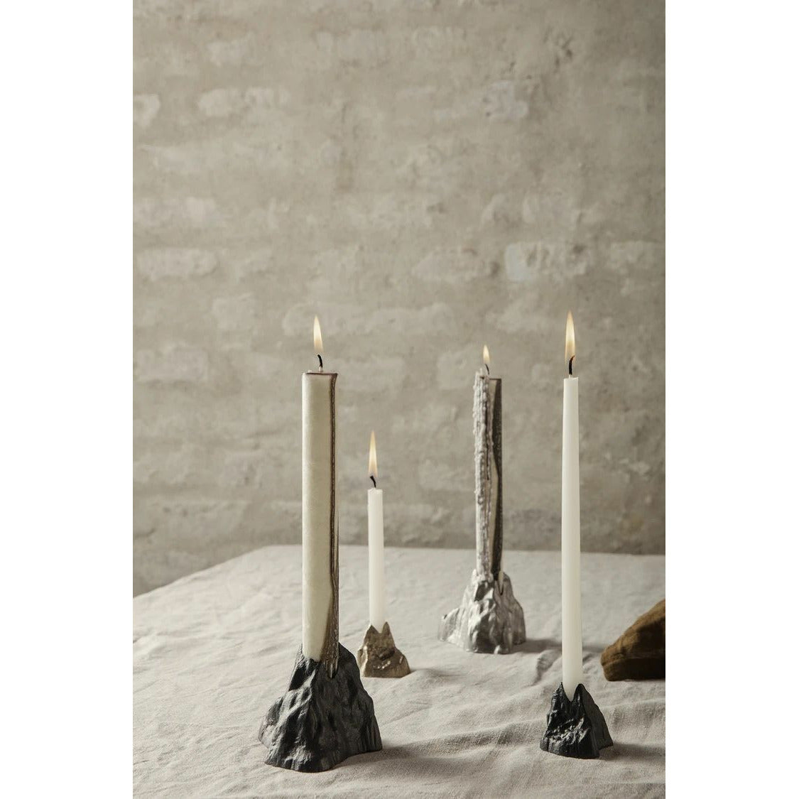 [product_category]-Ferm Living Stone Candle Holder Large, Blackened Aluminium-Ferm Living-5704723261278-1104263161-FER-3