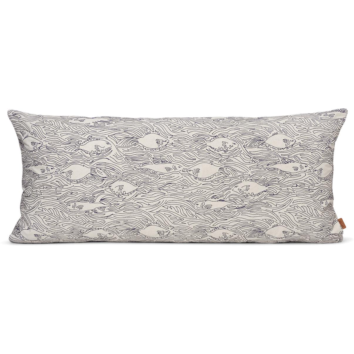 Ferm Living Stream Long Pillow, von weiß