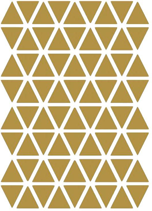 Ferm Living Triangles Wallsticker, Brass