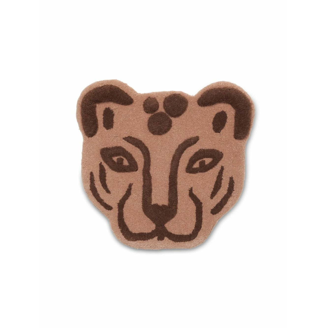 Ferm Living Tufted Leopard Head, ruskea