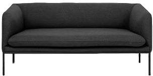 Ferm Living Turn Turn Sofa 2 Fiord，坚固的深灰色