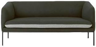 Ferm Living Turn Sofa 2 Wolle , Sitz Hellgrau