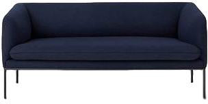 Ferm Living Turn Sofa 2 ull, solid blár