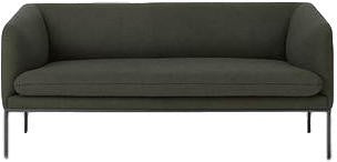 Ferm Living Turn Sofa 2 ull, solid dökkgrænn