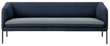 Ferm Living Turn Sofa 3 Baumwolle, Sitz Hellgrau