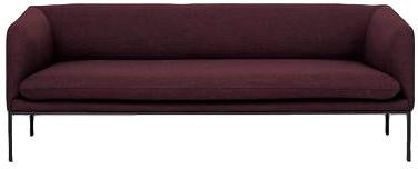 Ferm Living Drehsofa 3 Fiord, Massiv Bordeaux