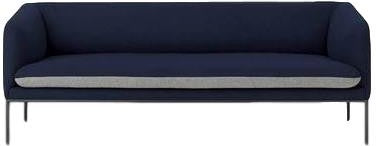 Ferm Living Turn Sofa 3 Wolle, Sitz Hellgrau